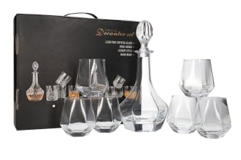 Whisky Decanter &amp; Glasses Set 7pcs - default