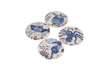 Printed Coasters 4pcs 10.1cm