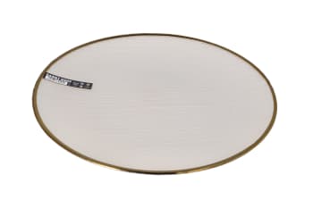 Pearl &amp; Gold Rimmed Platter Plate 33cm. - default