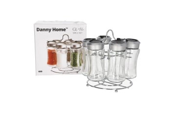 6 Seasoning Bottle Set With Stand 100ml - default