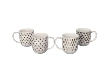  Geometric Coffee Mug 4pcs 19cm  - default