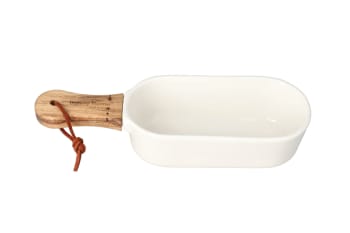 Dessert Tray with Wooden Handle 26cm