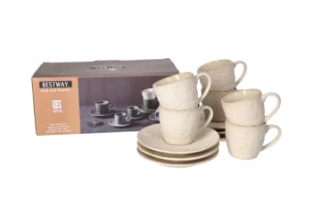  Expresso Cups &amp; Saucer 12pcs 100ml   - default