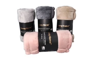Plush Throw Over Blanket 160cm - default