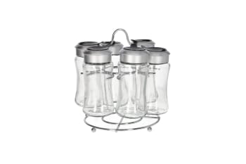 6 Seasoning Bottle Set With Stand 100ml - default