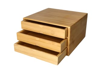 Bamboo 3 Layer Storage Box 25.3cm - default