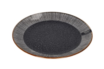 Striped Ceramic Dinner Plate 27.2cm - default