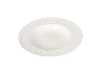 White Round Fine Porcelain Deep Side Plate Bowl 21cm - default