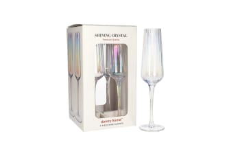 Shining Crystal 4 Pcs Champagne Glasses 25cm - default