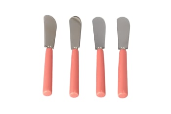 4 Pcs Pink Porcelain Butter Knife Set  