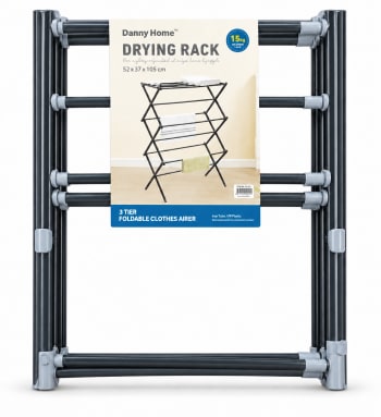 3-Tier Foldable Clothes Airer 105cm - default
