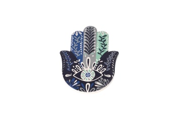 Ceramic Hamsa Hand Coaster 11cm	 