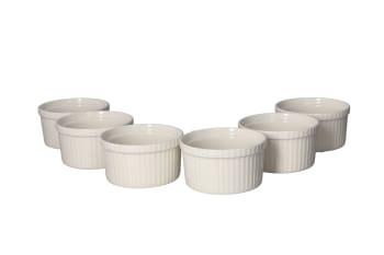 White Cake Dish Ramekin 6pcs 230ml