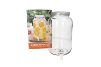 Glass Drinks Dispenser Storage With Tap 3L