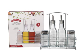 Oil &amp; Vinegar/ Salt &amp; Pepper Dispenser Stand 5pcs - default