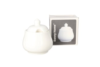 White Ceramic Sugar Pot 350ml  - default