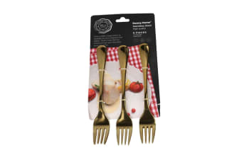 Gold Fork 6Pcs 19.6cm