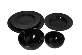 Black  Lined Bowl 12cm