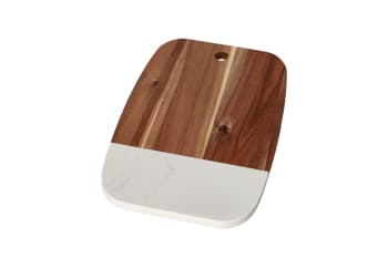 Marble Acacia Wooden Serving Platter 30cm