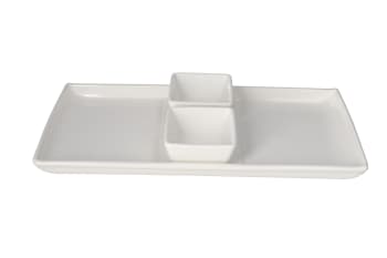 Serving Platter &amp; Dipping Bowls 3pcs