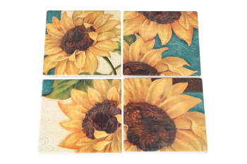 Absorbent Coasters 4pcs with Rack 9.9cm