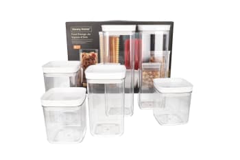 Square Food Storage Jar Set 6pcs  - default