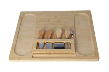 Bamboo Cheese Board Set 7pcs - default