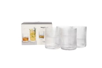 Striped Whisky Glasses 4pcs 260ml  - default