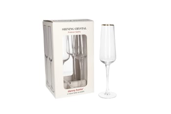 Shining Crystal 4 Pcs Champagne Glasses 24.5cm - default