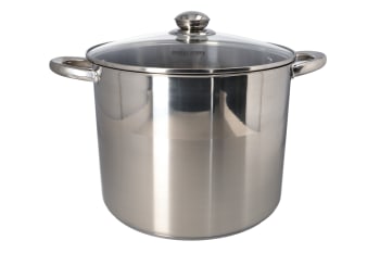 Stainless Steel Stockpot With Glass Lid 28cm