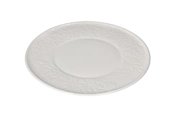  Floral Embossed Dinner Plate 11"