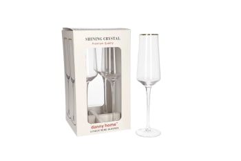  Shining Crystal 4 Pcs Champagne Glasses 25.4cm - default