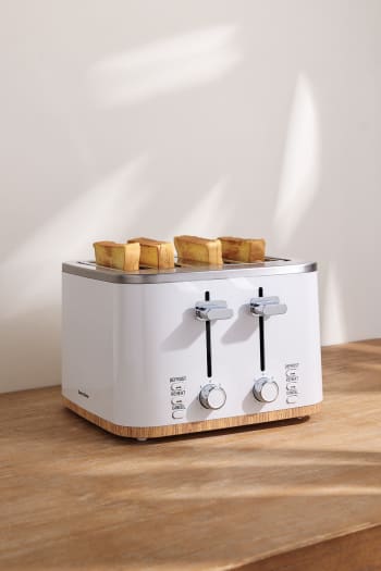 White Four Slice Toaster 28.5cm - default