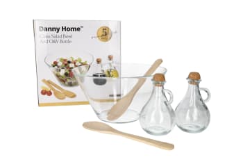 Glass Salad Bowl Set 5pcs  - default