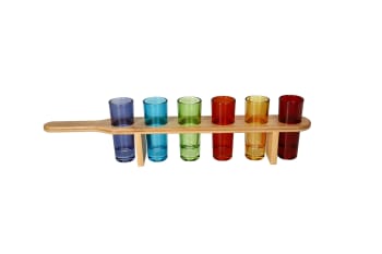 Vodka Glasses &amp; Serving Paddle 7pcs 60ml