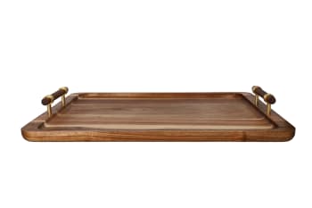 Acacia Wood Serving Tea Tray 46cm - default
