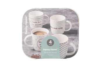 Porcelain Printed Mugs 4pcs 360ml