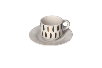 Ceramic Tea Cup &amp; Saucer 12pcs 80ml