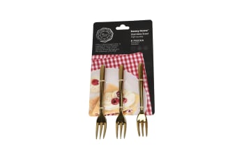 Gold Dessert Fork 6Pcs 14.3cm