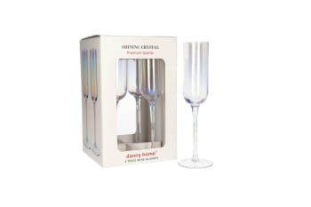  Shining Crystal 4 Pcs Champagne Glasses 24cm