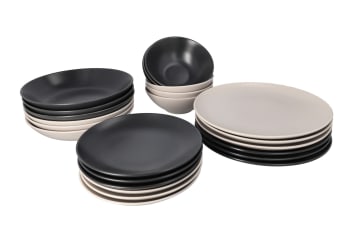 Black &amp; White Dinnerware Set 24pcs