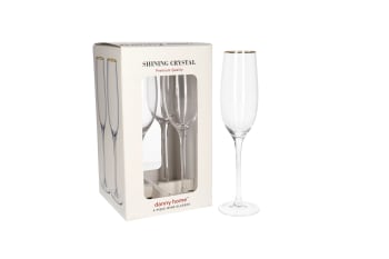 Shining Crystal 4 Pcs Champagne Glasses 25.1cm