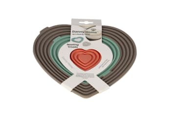 Nesting Silicone Heart Trivet 3Pcs - default