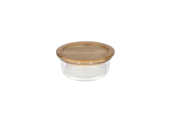 Borosilicate Food Container With Bamboo Lid 6cm - default