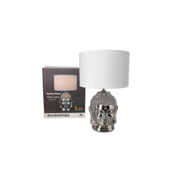 Silver Buddha Table Lamp 34.5cm - default