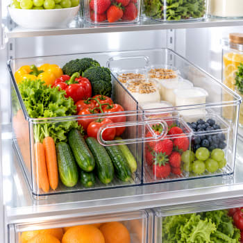 Stackable Fridge &amp; Pantry Organizer Bin 37cm