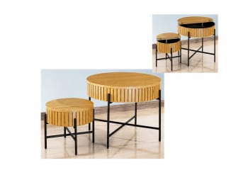 Round Nesting Table Set 2pcs - default