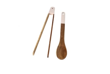 Wooden Soup Server Spoon 33cm  - default