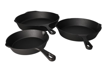Cast Iron Skillet Fry Pan Set 3pcs