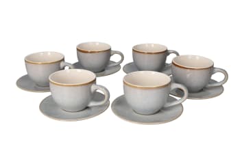 Ceramic Cup &amp; Saucer Set 12 220ml 